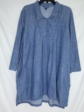 SEASALT CORNWALL Women's Tide Clock Organic Cotton Tunic Size 16